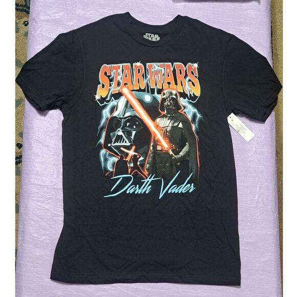 Star Wars Three Vader Moon Darth Vader Mens Graphic Crew Neck T-Shirt Size Small - Picture 4 of 6